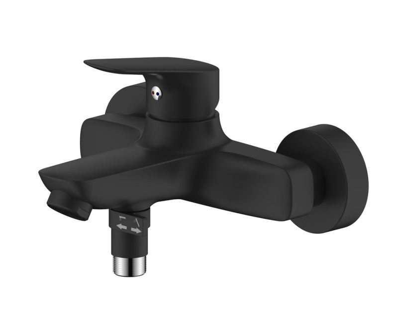 Смеситель для ванны/душа Vento Prato PR8103BL черного цвета