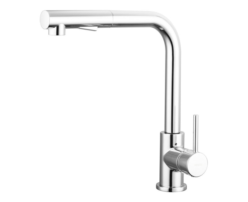 Смеситель для кухонной раковины Vento Monza хром с выдвижной лейкой KN118