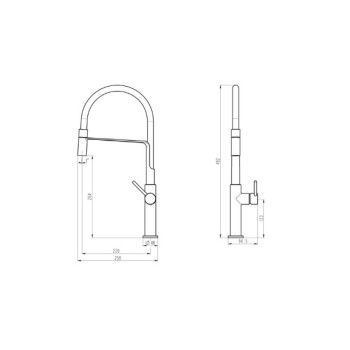 Ūdens Maisītājs virtuves izlietnei Vento Savona KN175  melns