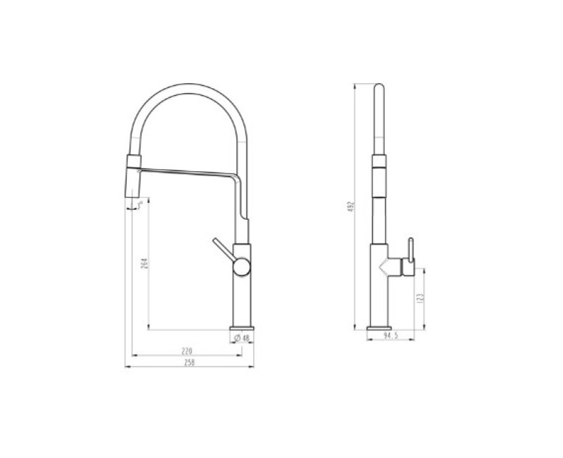 Смеситель для кухни Vento Savona черный KN175