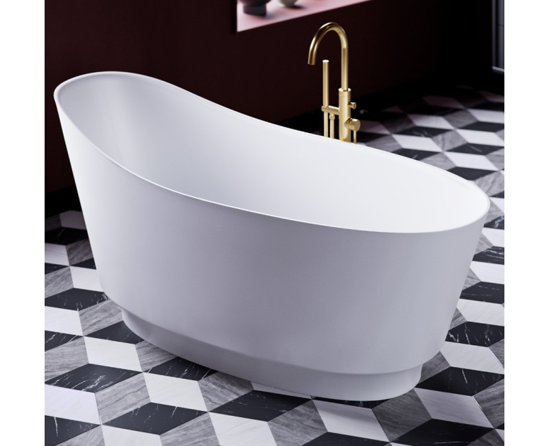 Отдельностоящая ванна OMNIRES NEO M+ с высокой спинкой, 158 x 72 см