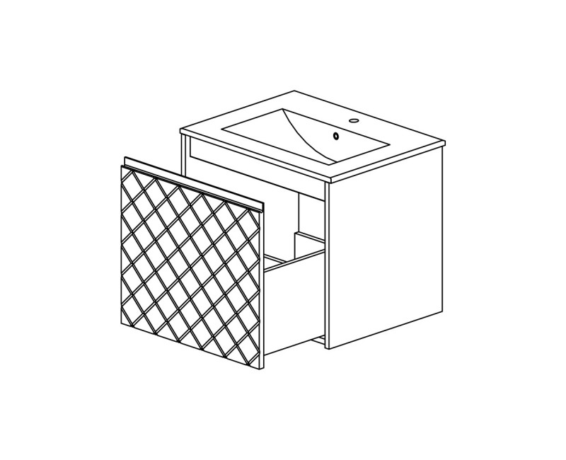 Izlietnes skapītis SA 600H (Bez Izlietnes) Balts Matēts