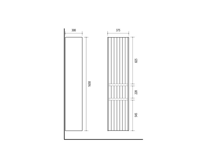 Высокий шкаф (карандаш) Riva SU 38G Белый матовый