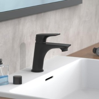 Schütte Boston смеситель для раковины, матовый черный H 153(91)x162