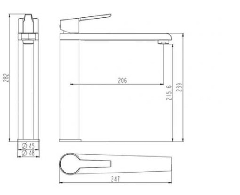 Schütte Vita virtuves izlietnes maisītājs,matēts melns H 280(215)x245