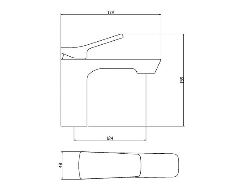 Schütte Stilo izlietnes maisītājs, hroms H128x129