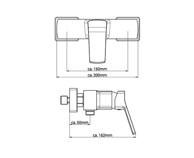 Смеситель для душа Schütte Stilo, хром