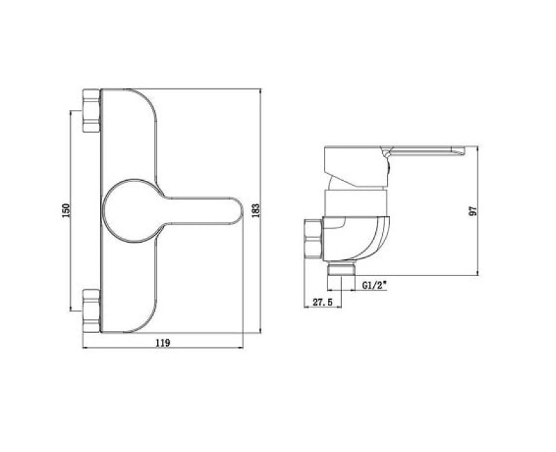 Schütte Denver dušas maisītājs, matēts melns