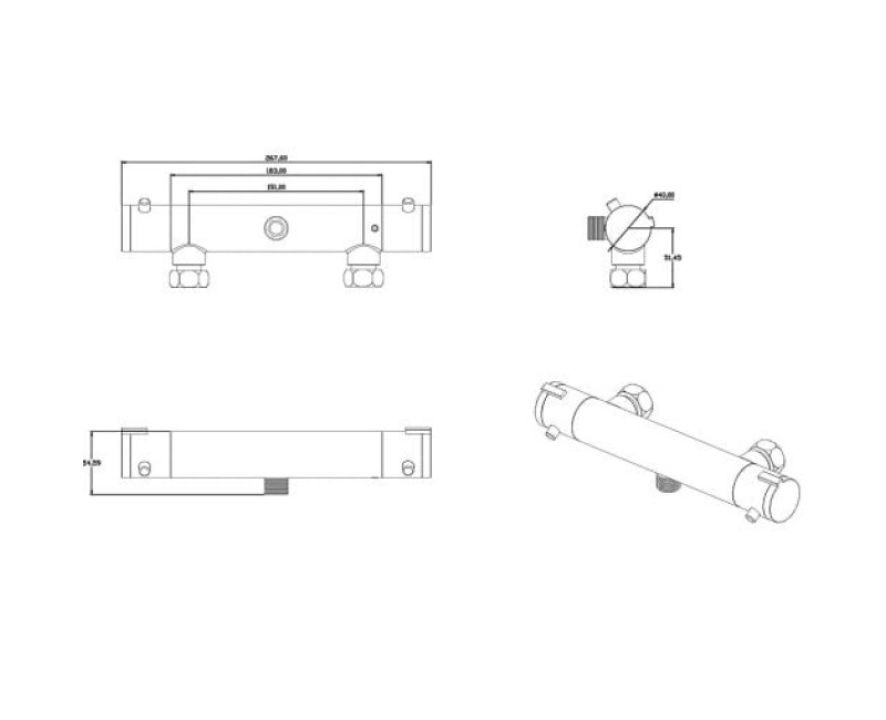 Schütte London dušas termomaisītājs, Matēts melns