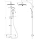 Душевой набор Schütte Madura черный с термосмесителем d 24 Душевой набор Schütte Madura черный с термосмесителем d 24