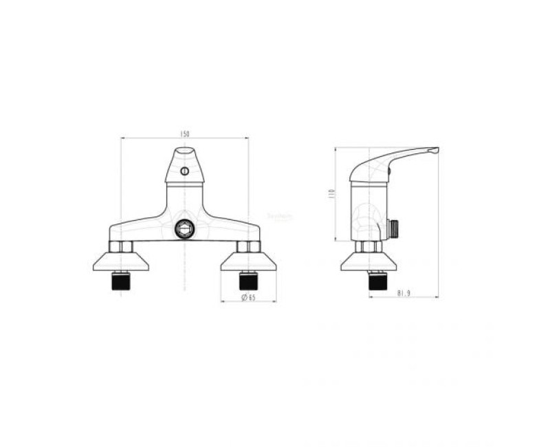 Schütte ATHOS dušas maisītājs, hroms