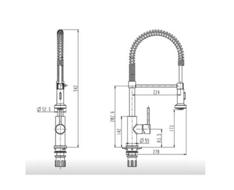 Schütte BOSTON virtuves izlietnes maisītājs ar atsperi