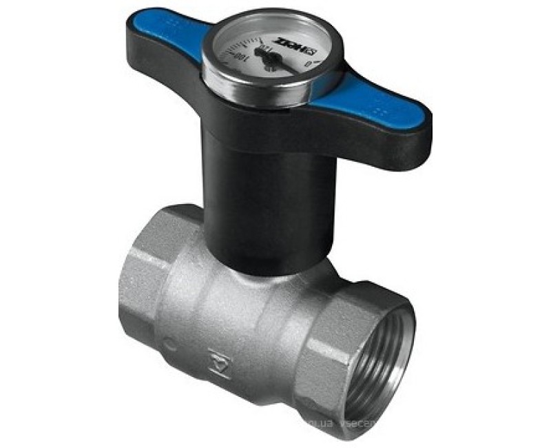 Шаровой кран HERZ 3/4'' i-i ar termometru, zils, PN50 (1220172) HERZ