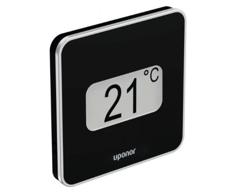 Bezvadu termostats Uponor Smatrix Wave D+RH T-169, melns Style