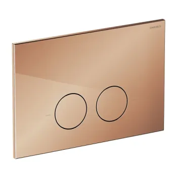 Montāžas rāmis OMNIRES ECO FLUSH SET, iebūvējams, ar ECO skalošanu piekaramajam tualetes podam un MINIMAL skalošanas vadības plāksni, pulēts varš
