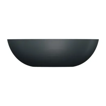 Vannas istabas izlietne Omnires SHELL M+, 50 × 32 cm, uz virsmas, bez pārplūdes, matēta lavas melna SHELL500UNBLV