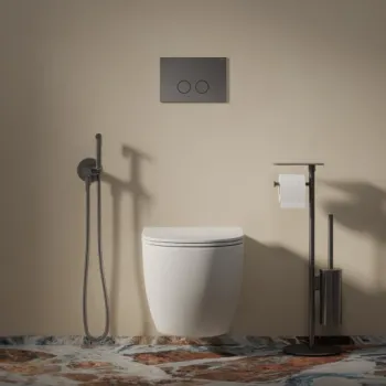 Skalošanas vadības plāksne OMNIRES STEEL-R45, divu režīmu, brushed stainless steel, matēta grafīta