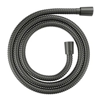 Dušas šļūtene Omnires, 150 cm, ar nerūsējošā tērauda apvalku, ar pretvērpšanās sistēmu, 1/2″ × 1/2″, birstēts grafīts 023-XGR