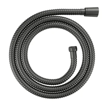 Dušas šļūtene Omnires, 150 cm, ar misiņa apvalku, ar pretvērpšanās sistēmu, 1/2″ × 1/2″, birstēts grafīts 029GR