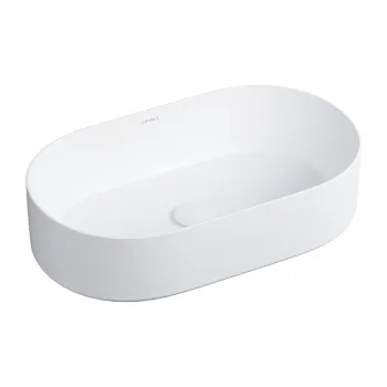 Vannas istabas izlietne Omnires MESA, 53,5 × 31,5 cm, uz virsmas, bez pārplūdes, matēta balta MESA530BM