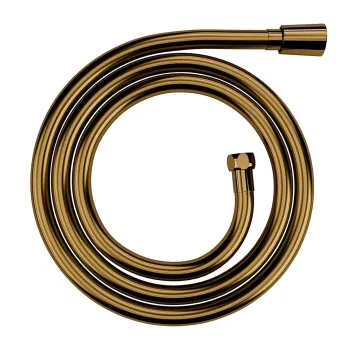 Dušas šļūtene Omnires, 150 cm, ar PVC pārklājumu, ar pretvērpšanās sistēmu, 1/2″ × 1/2″, pulēts zelts 028GL