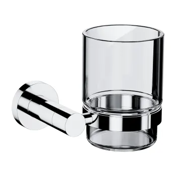 Glāze zobu birstēm Omnires MODERN PROJECT, montāžai pie sienas, pulēts hroms MP60320CR