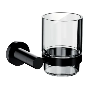 Glāze birstēm Omnires MODERN PROJECT, montāžai pie sienas, matēta melna MP60320BL