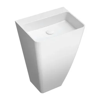Brīvi stāvoša izlietne Omnires PARMA M+, 55 × 43 cm, bez pārplūdes, spīdīga balta PARMAUWBOBP