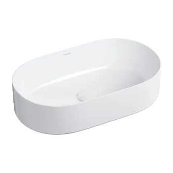 Vannas istabas izlietne Omnires MESA, 53,5 × 31,5 cm, uz virsmas, bez pārplūdes, spīdīga balta MESA530BP