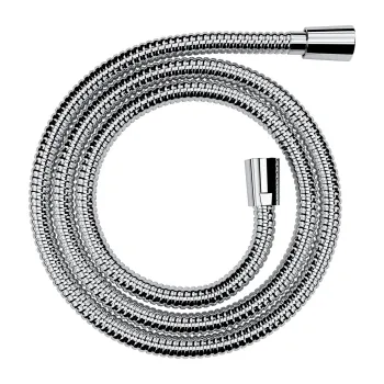 Dušas šļūtene Omnires, 150 cm, ar nerūsējošā tērauda apvalku, ar pretvērpšanās sistēmu, 1/2″ × 1/2″, pulēts hroms 023-XCR