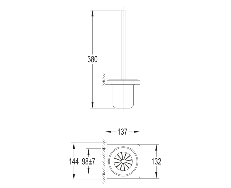 DARLING ГАРНИТУР С ЕРШИКОМ ЧЁРНЫЙ