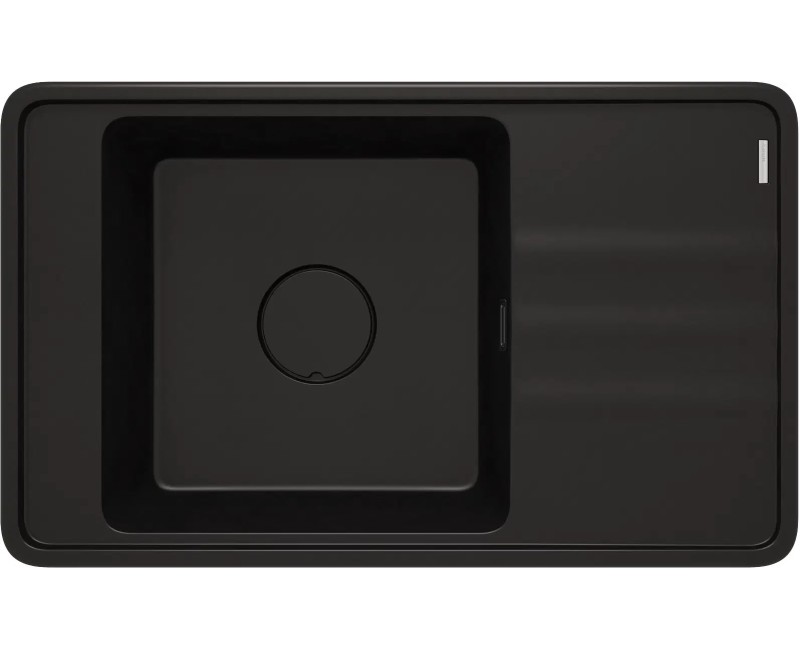 Гранитная мойка MOMI с 1 чашей и сливом 820x500x230 мм, NERO, с функцией экономии места NERO