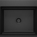 MOMI 1-BOWL ГРАНИТОВАЯ МОЙКА 560x520x220, 3,5", ГРАФИТОВЫЙ МЕТАЛЛИК, С ЭКОНОМЯЩИМ ПРОСТРАНСТВОМ NERO CLICK