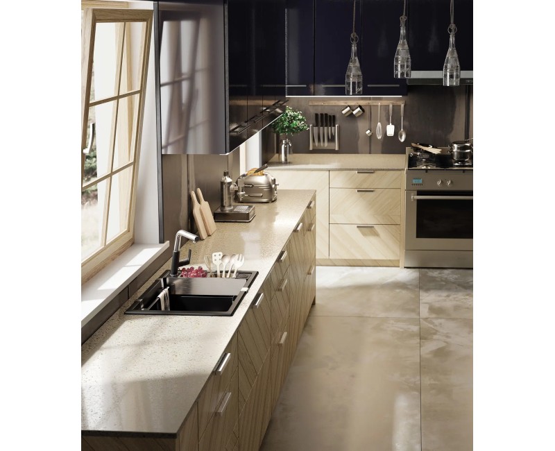 МАГНИТНАЯ 1-ЧАШЕВАЯ МОЙКА С КРЮЧКОМ, МЕТАЛЛИЧЕСКИЙ АНТРАЦИТОВЫЙ ГРАНИТ