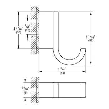 Drēbju pakaramais ākis Grohe Selection, Hard Graphite, 41039A00 NEW