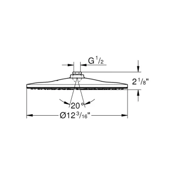 Dušas galva Grohe Rainshower 310 Mono, hroms, 26569000 NEW