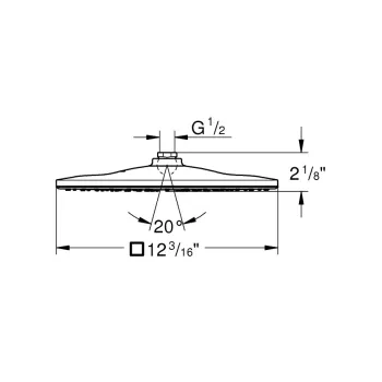 Dušas galva Grohe Rainshower 310 Mono, hroms, 26570000 NEW