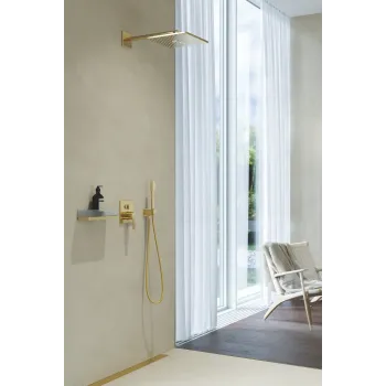 Dušas galva Grohe Rainshower SmartActive Cube 310, dušas kronšteins 43 cm, 2 režīmi, matēta Cool Sunrise, 26479GN0 NEW