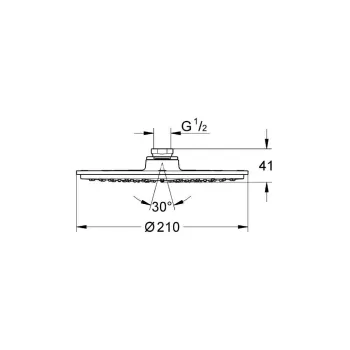 Dušas galva Grohe Rainshower, hroms, 28368000 NEW
