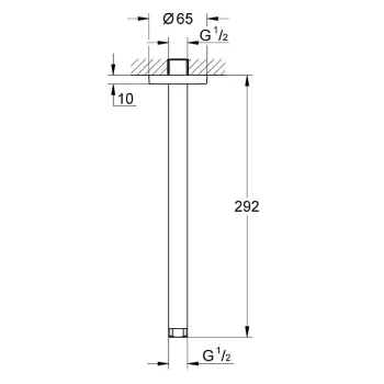 Dušas galva Grohe Rainshower, hroms, 28497000 NEW