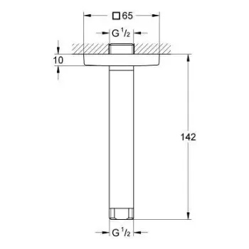 Dušas galvas turētājs Grohe Rainshower 14 cm, hroms, 27485000 NEW