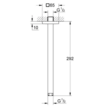 Dušas galvas turētājs Grohe Rainshower F, 29 cm, hroms, 27484000 NEW