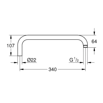 Dušas galvas turētājs Grohe Rainshower, hroms, 14047000 NEW