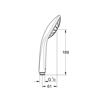 Dušas klausule Grohe Euphoria 110 Mono, hroms, 2726500E NEW