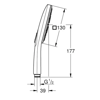 Dušas klausule Grohe Rainshower SmartActive Cube 130, 3 režīmi, 9.5 l/min, matēta Warm Sunset, 26582DL0 NEW