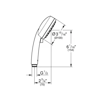 Dušas klausule Grohe Tempesta Cosmopolitan, 2 režīmi, hroms, 2757120E NEW