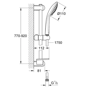 Dušas komplekts Grohe Euphoria Champagne, hroms, 27227001 NEW