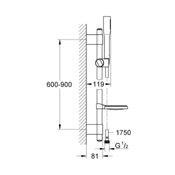 Dušas komplekts Grohe Euphoria Cosmopolitan, hroms, 27368000 NEW