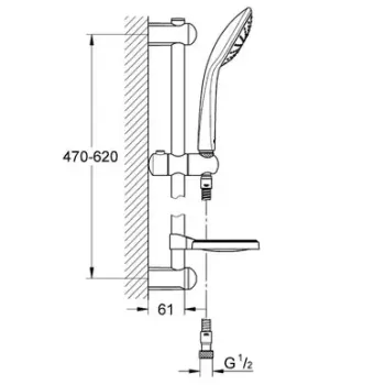Dušas komplekts Grohe Euphoria, hroms, 27266001 NEW