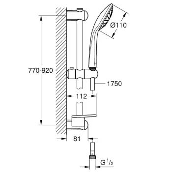 Dušas komplekts Grohe Euphoria, hroms, 27267001 NEW